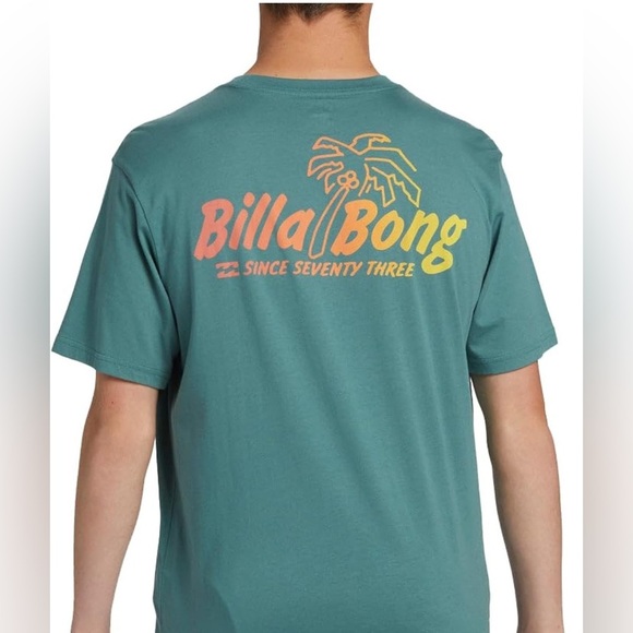 Billabong Men's Lounge Short Sleeve Graphic Tee Shirt Size XX Large Green NWT - Picture 4 of 12